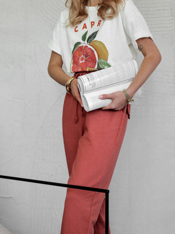 T-SHIRT CAPRI BAWEŁNIANY BIAŁY 1
