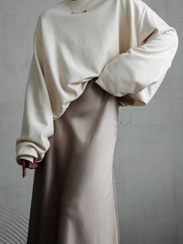 BLUZA HADLEY O KROJU OVERSIZE ECRU 1
