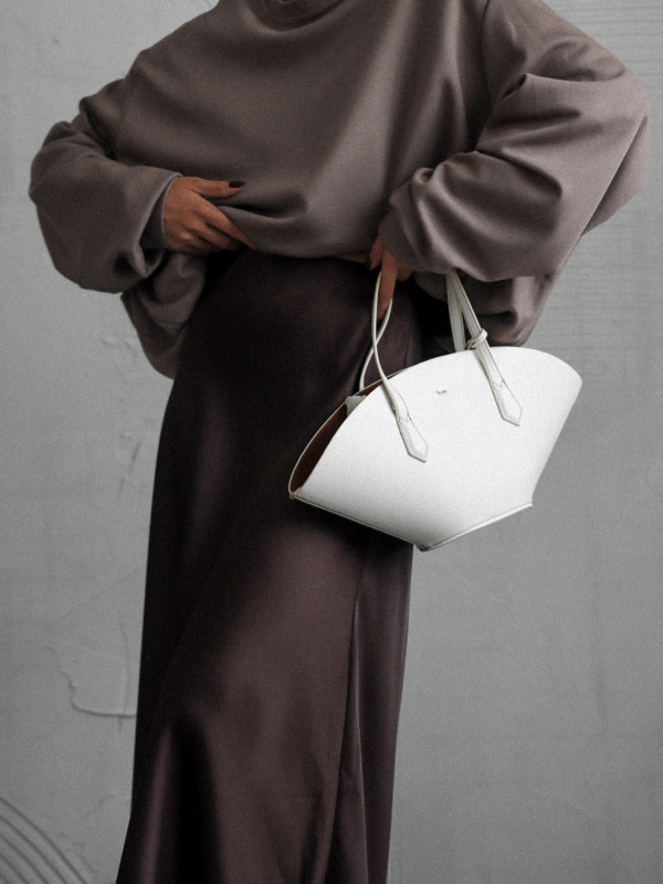 BLUZA HADLEY O KROJU OVERSIZE TAUPE 1