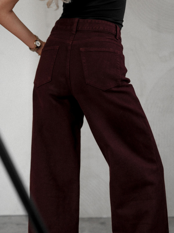 SPODNIE DENIM TOWER TAILORED BORDOWE 5