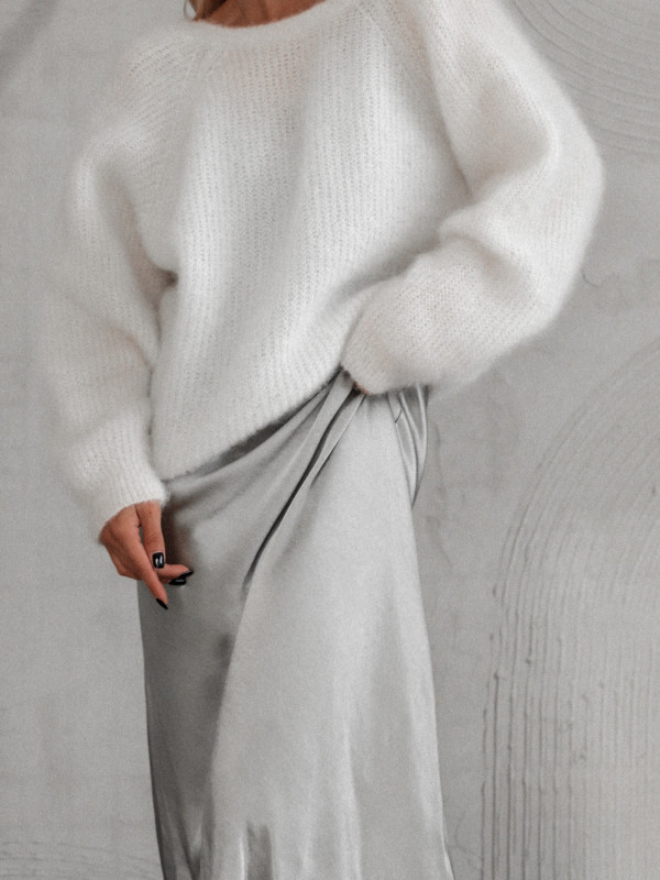 SWETER Z MOHEREM RUSTIC ECHOES BIAŁY 4
