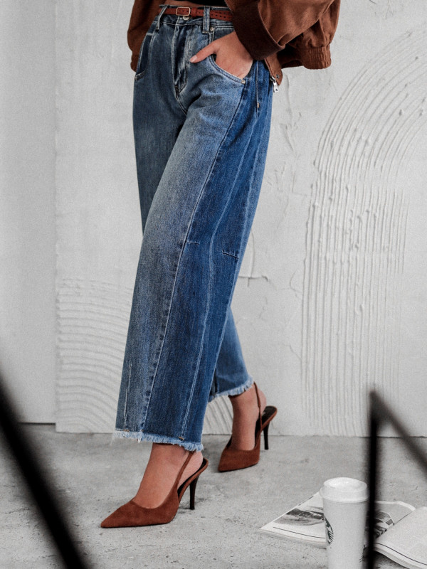 SPODNIE DENIM DAVOS LINES O KROJU BALLOON 7