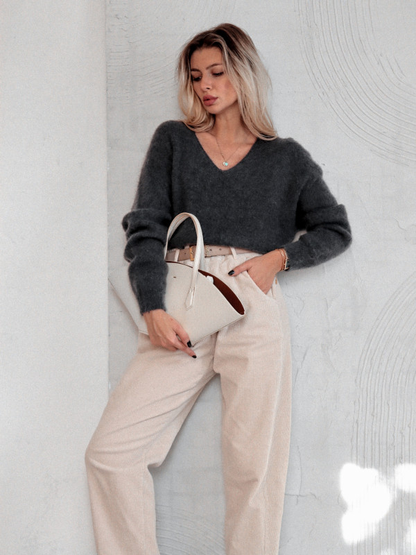 SWETER REBEL SOFTNESS - KID MOHER GRAFITOWY 1